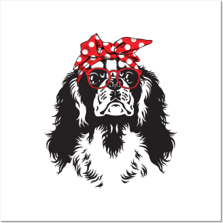 Cavalier King Charles Spaniel Bandana Posters and Art